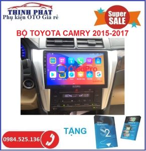 [ TẶNG BẢN ĐỒ VIETMAP S2] Bộ màn hình lắp xe TOYOTA CAMRY 2015-2017. Màn oledpro A5 lắp xe Camry. Màn lắp sim 4G ram2/32gb tích hợp khiển vô lăng ra lệnh giọng nói KIKI AUTO xem camera oto YOUTUBE...Đầu dvd oto Phụ kiện xe hơi Màn android thông dụng.