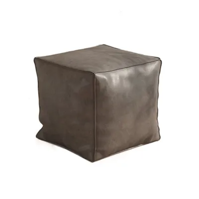 CHENJIE Non-Slip Storage Stool Large Capacity Waterproof PU Leather Ottoman Modern Stackable Moroccan Pouf Living Room