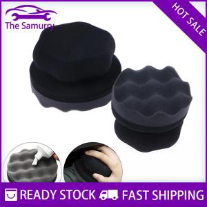Samurry ✨Hot Sale✨ Round Washable Car Foam Sponge Reusable Tire Cleaner For Auto Washing Detailing Brush Tire Shine Hex Grip Dressing Applicator