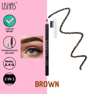 USHAS Eyebrow Soft - Pensil Alis Pigmented SATUAN Black / Brown