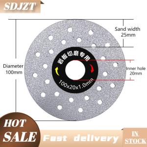 SDJZT 1 cái Tấm sứ gốm gạch đá cẩm thạch mỏng cắt lưỡi đĩa cho máy đá cẩm thạch góc máy mài 4  100 mét kim cương khô cắt đĩa
