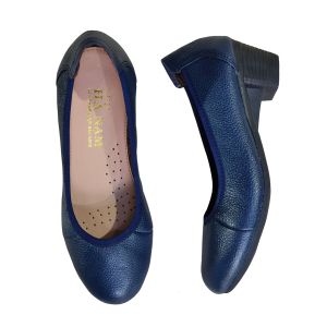 Giày búp bê nữ cao gót 5cm HA NAM da bò thật thời trang cao cấp GBBN2079