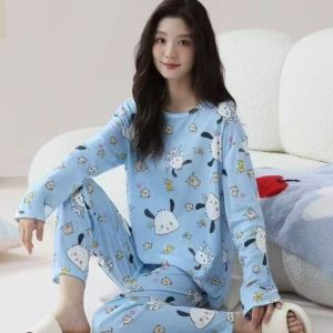 🫰🏻 Sweetie Store 🫰🏻 [ READY STOCK ] Women Pyjamas Cartoon Long Sleeve & Long Pant Size M-2XL 6 Design