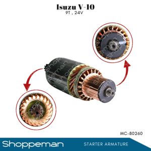 GSK STARTER ARMATURE FOR Isuzu V-10 TRUCK IGNITION STARTER MOTOR ASSEMBLY 9TEETH 24v MC-80260