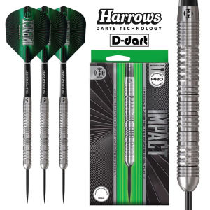 HARROWS STEEL TIP DARTS - 25G/26G Impact 70% TUNGSTEN STEEL TIP DART SET