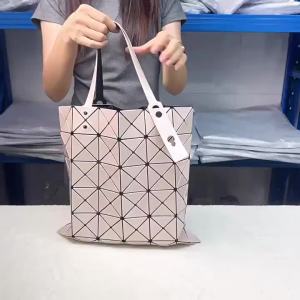 Lingge Classic Six-Grid Frosted Symphony March Color Nail Tote Bag Kapasiti Besar Sebelah Bahu 6 Beg Komuter Beg Tangan
