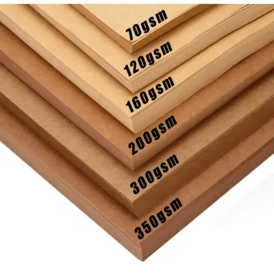 50 Sheets Kraft Letter Paper Printable Cardstock Brown Paper Premium Board Blank Horizontal Line Writing Paper
