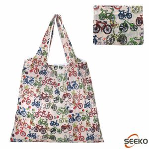 Seeko Shopping Bag Waterproof Foldable Lightweight Folding Tote Reusable Bags