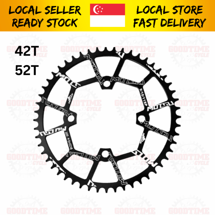 MOTSUV 104BCD Narrow Wide Chainring 42T 52T Round Chainring