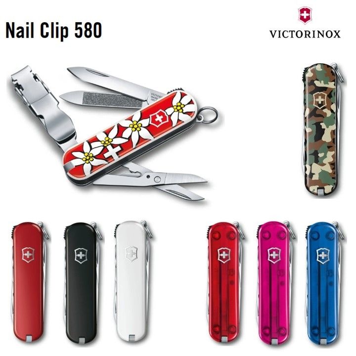 Victorinox SAKS, Nail Clip 580, 65 mm. Small Pocket Knife with Nail