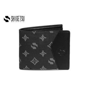Shigetsu Signature ARIDA Monogram Leather Wallet for men Card Holder Short Bifold Wallet gift 8083