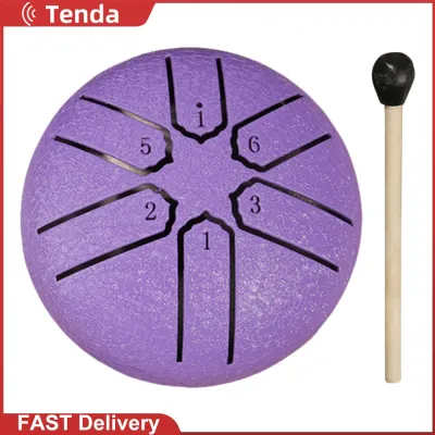 3 Inches Rain Drum for Meditation and Yoga Practice with Steel Tongue Design for Outdoor Sound Therapy