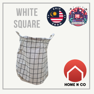 HNC Eco-Friendly Foldable Laundry Hamper with Handle - Strong Durable Polyester Fabric Water-Resistant Washable - Stock Ready in KL
