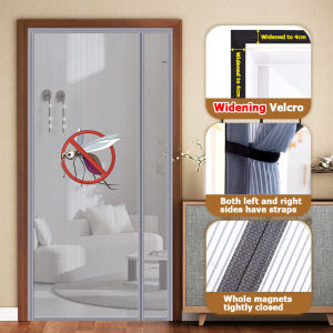 Diamond Mesh Yarn Door Screen Magnetic 210x90CM Mosquito Net