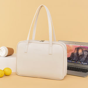 MINGKE Túi Đựng Máy Tính Xách Tay Cặp Tài Liệu 13 14 15.6 Inch Túi Đeo Vai Cho Nữ Công Sở Da PU Chống Nước Chống Sốc Mềm Đơn Giản Thời Trang