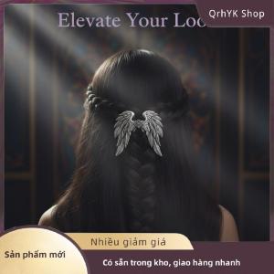 Hàng có sẵn✨ 1 2 cái Phụ kiện tóc bện cho nữ kẹp tóc cánh thiên thần màu bạc cổ điển kẹp tóc trang trí tóc phong cách dân tộc Kẹp tóc Hợp kim kẽm