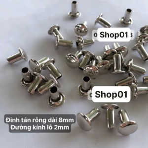 (hơn 260c) Túi 100g Đinh Tán Rỗng 8x3mm - Đinh Mũ Bảo Hiểm