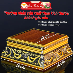 Đôn Gỗ Chữ Nhật Đế Gỗ Kê Tượng CHÂN THIỆN MỸ Vật Phẩm Phong Thuỷ Đồ Trang Trí Tượng Phật Nhiều Kích Thước