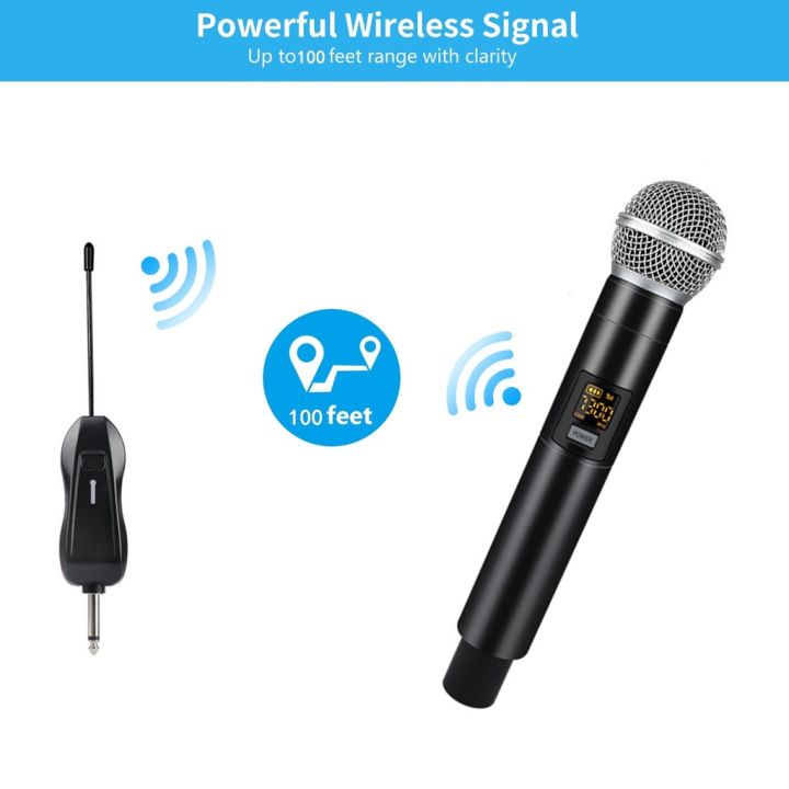 Wireless Microphone,Handheld Dynamic Microphone Wireless mic System for