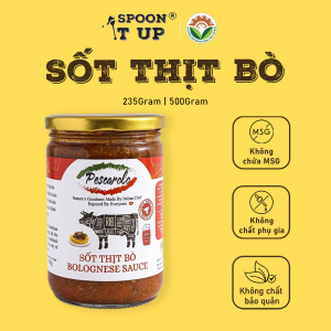 Sốt Bolognese Thịt Bò Spoon It Up - Giàu 40% Bò Tươi Chuẩn Vị Ý - Không Bảo Quản Không Gluten Tốt Sức Khỏe