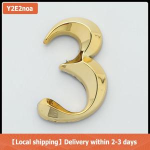 【Local shipping】 1PC chiều cao 5cm vàng Nhà nhãn dán Địa chỉ cửa nhãn vàng nhà Hiện Đại Số