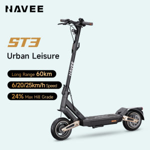 NAVEE ST3 Electric Scooter – 60km Range Patented Damping Suspension Triple Brakes 37mi/h Foldable TCS – Brand by Dreame Group – Local SG Warranty