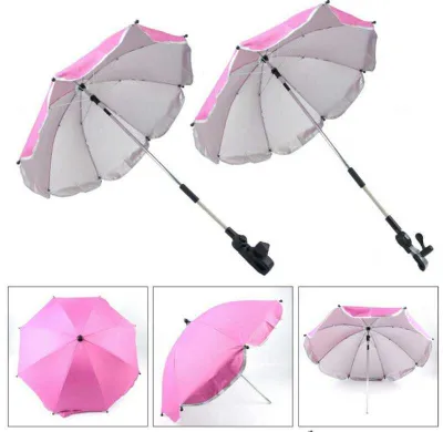 Keluarga Hot Selling Umbrella Strollers Adjustable Baby Stroller Car Sunshade Umbrella with Clip Stroller Accessories Kids Children Pram Shade Holder