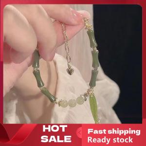 🚚【Local Express Delivery】🚚 Creative Green Bamboo Beads Bracelet Retro Chinese Style Simple Fashion Bracelet For Women Jewelry Accessories Gift