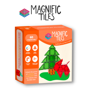 MAGNIFIC 60pc magnetic tiles classic colour set | Quality Premium Durable Educational Toy / Game For Your Child and Kid