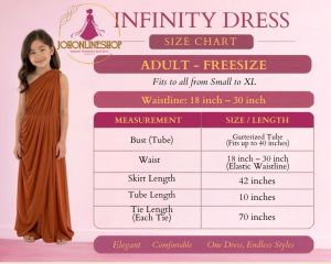 Burnt Orange Infinity Dress with Tube for Casual Events