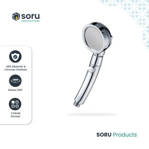 SORU - Kepala Shower Mandi Hand Shower - 3 Mode Pressure Rotasi 360 Derajat