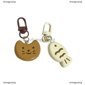 [COD] zhangyuqing Lovely Cartoon Little Cat Keychain Cute Creative Fish Keyring Bag Pendant Backpack Hanging Decoration Couple Gifts