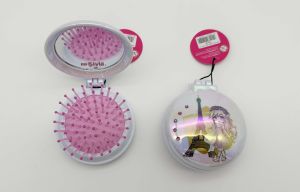 My Style TM 1210 Chibi Girls Folding Hairbrush With Mirror - Sisir Lipat Bulat Anak Perempuan
