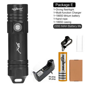 HaixnFire Đèn Pin Lặn Bình Dưỡng Khí DV28 Đèn Chống Nước Đèn Pin Cắm Trại Sạc Pin 26650/18650