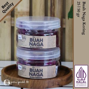 Buah Naga Iris Kering - Pure Buah Tanpa Kulit - Dried Dragon Fruit - Buah Kering Bukan Keripik