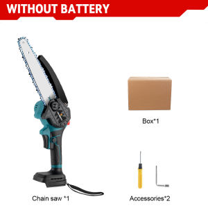 8 Inch Brushless Electric Chain Saw Cordless Handheld Oil ChainSaw Logging Saw Electric Pruning Saw Garden Tool Woodworking Cutting Tool For Makita 18V Battery