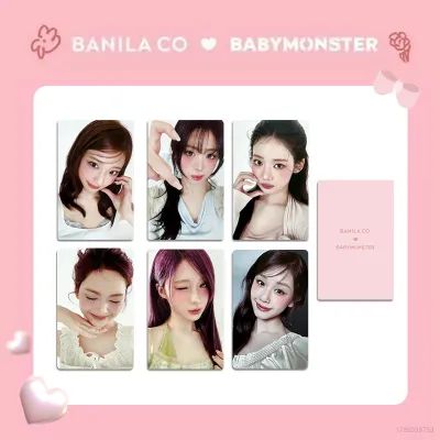 YF 6PCS/Set BABYMONSTER LOMO Card RAMI AHYEON BANILA CO Postcards Collection Stars Peripheral FY