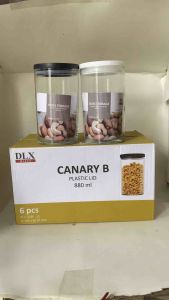 TERMURAH toples kaca canary kedap udara set (6 pcs) ukuran 880 ML