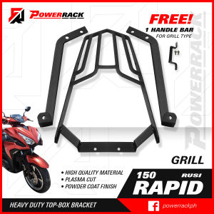RUSI RAPID 150 / TOPBOX BRACKET / BLACK POWDER COATED / HEAVY DUTY / ORIGINAL / MOTORCYCLE ACCESSORIES / RAPID 150