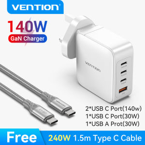 227vention 140W gan charger fast charging station pd3.1 multi port for  iPhone 16 15 14 13 Pro iPad  laptop Samsung Xiaomi Huawei travel USB C plug phone wall chargers adapter