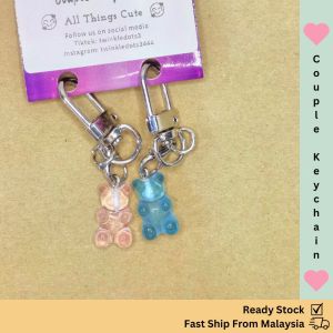 [Couple 2 Gummy Bear] Cute Couple Keychain Boyfriend Girlfriend Gift Valentine Young Love Backpack Bag Key Ring