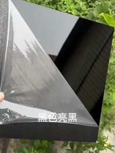 Black Acrylic Board Glossy Pure Black Plexiglass Plastic Sheet Organic Glass for Custom DIY Craft Project Sign Table
