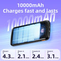 TRANYOO D08 10000mAh slim Power Bank fast charging Original branded powerbank mini pocket power bank Quick charge 2.0 lightweight powerbank portable. 