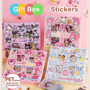 100 sheets box Sticker Waterproof sticker Sanrio Cinnamoroll Kuromi melody Stickers Children Gift