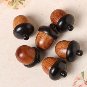 Mini Outdoor Sandalwood Pill Tablet Container Capsules Organizer Wooden Pill Box Granule Storage Box Travel Pill Case