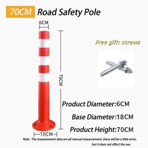 【COD】70CM Flexible Traffic Elastic Pole Safety Traffic Flexible Pole For Road Safety Pole Road Barrier Pole Safety Cone Pele Flexible Post Pole Road Cone Safety Red EVA Material With  Screws Traffic