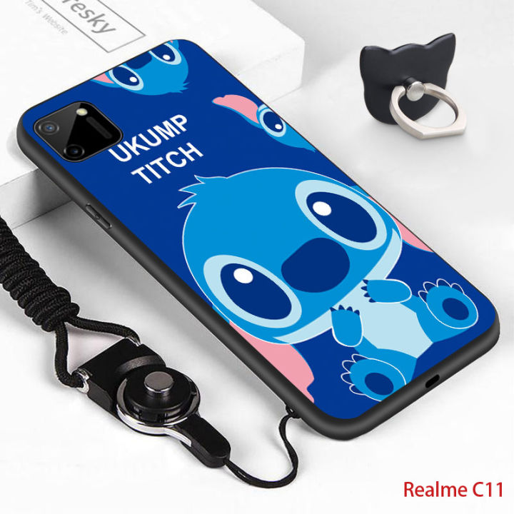 For Realme C11 real me c11 Mobile Phone Case Lovers Stitch Angel