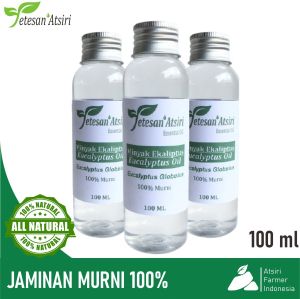 100ml minyak atsiri ekaliptus murni eucalyptus pure essential oil aromatherapy therapeutic grade diffuser humidifier burner aromaterapi esensial essensial esential  tanpa campuran TETESAN ATSIRI