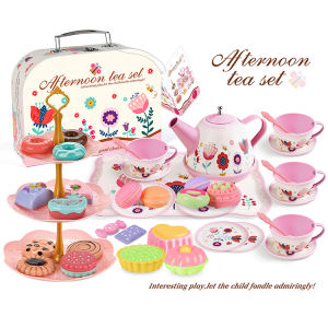 Girls Toys DIY Pretend Play Toy Simulation Tea Food Cake Set Play House Kitchen Afternoon Tea Game Toys Gifts For Children Kids