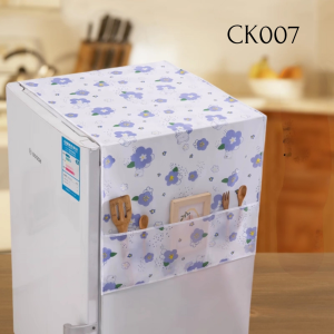 Penutup kulkas waterproof cover dengan kantong storage pouch/Cover Refrigerator waterproof